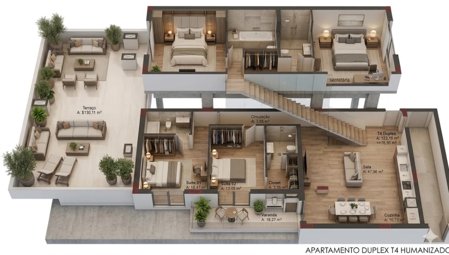 Apartamento T3 para Venda em Camarate, Unhos e Apelação Planta 1