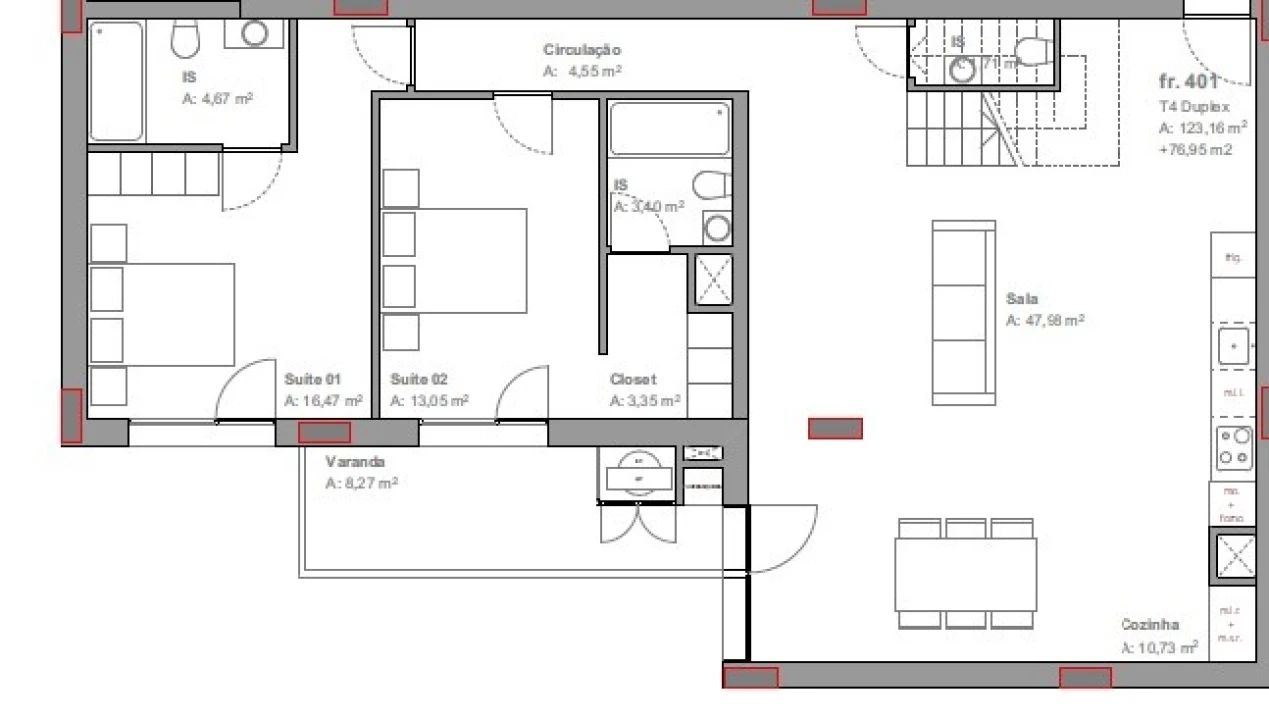 Apartamento T3 para Venda em Camarate, Unhos e Apelação Planta 2