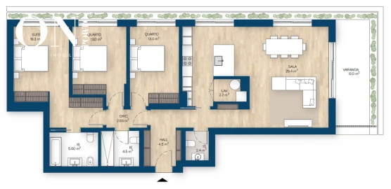 Apartamento T3 para Venda em Canidelo