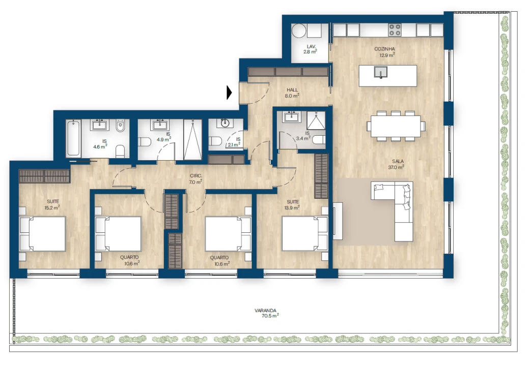 Apartamento T4 para Venda em Canidelo Foto 14