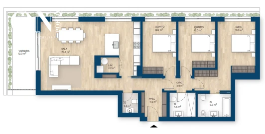 Apartamento T3 para Venda em Canidelo