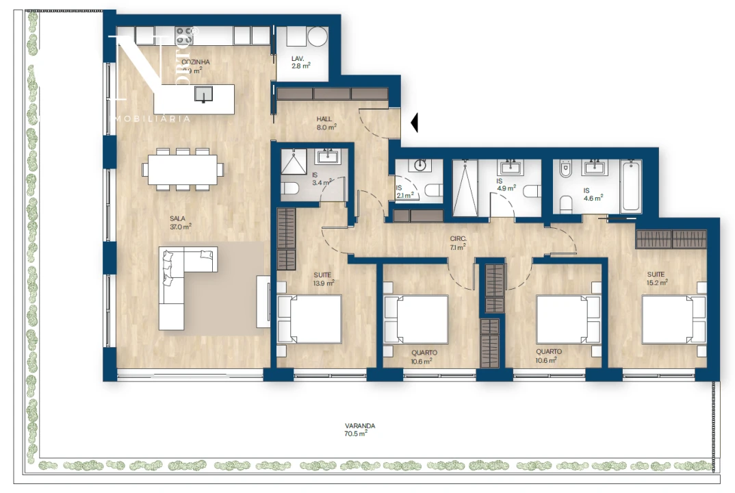 Apartamento T4 para Venda em Canidelo Foto 17