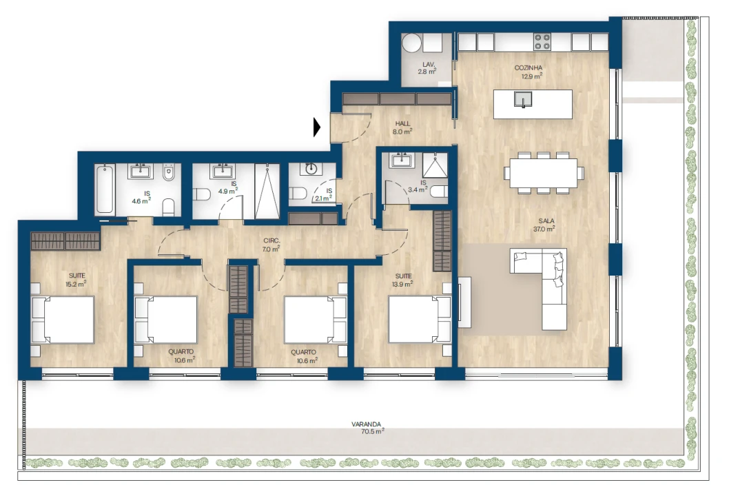 Apartamento T3 para Venda em Canidelo Foto 8