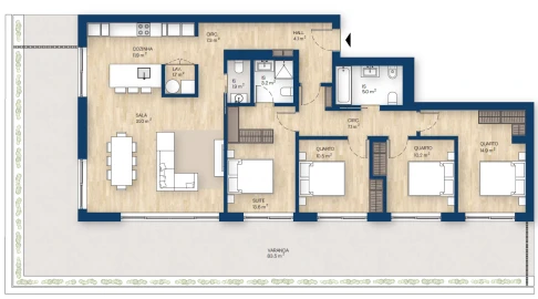 Apartamento T4 para Venda em Canidelo