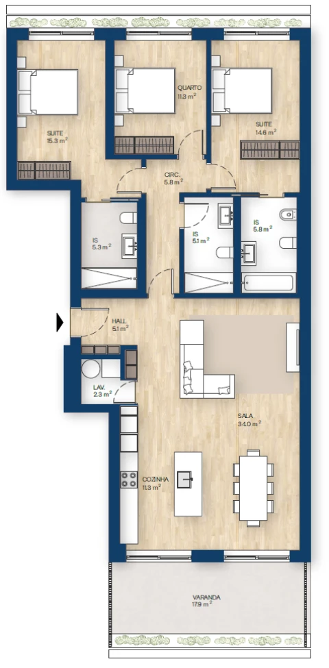 Apartamento T3 para Venda em Canidelo