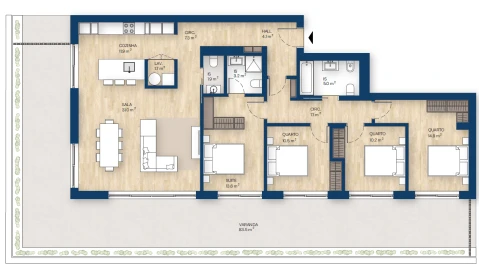 Apartamento T4 para Venda em Canidelo
