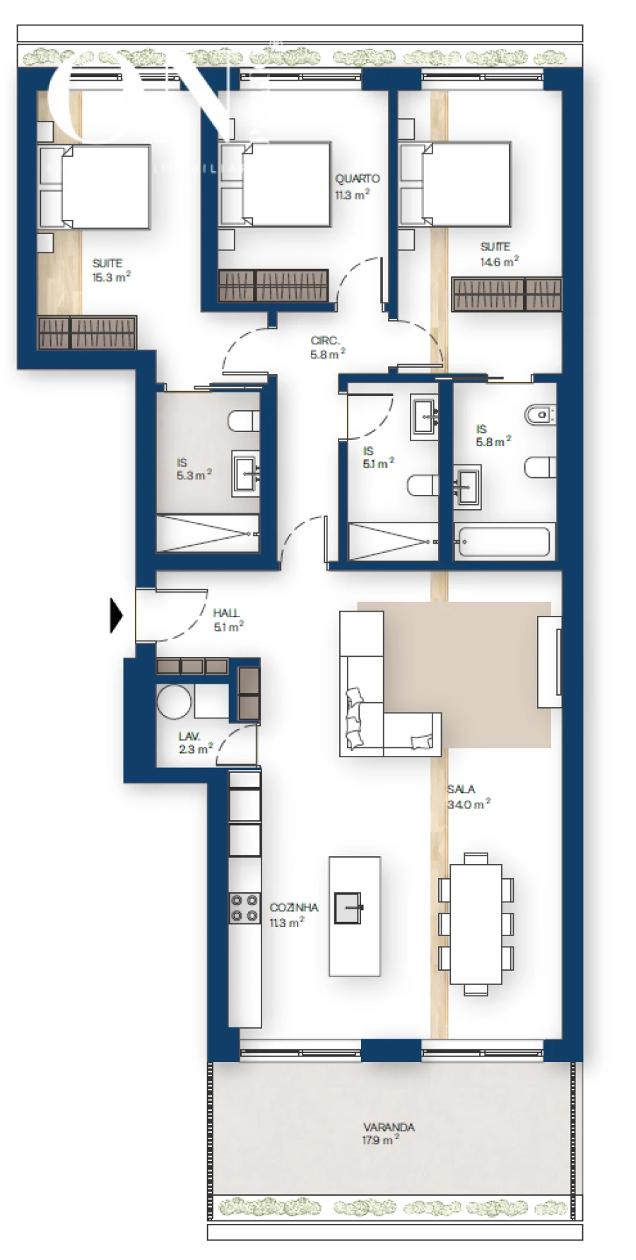 Apartamento T3 para Venda em Canidelo Foto 8