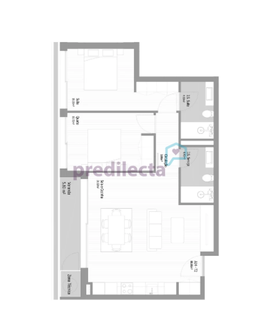 Apartamento T2 para Venda em Fânzeres e São Pedro da Cova Foto 13
