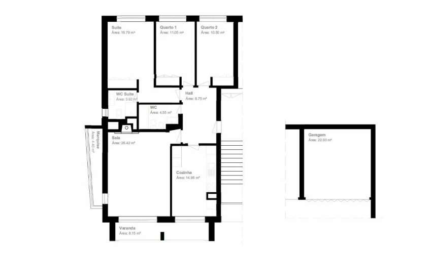 Apartamento T3 para Venda em Avintes Planta 1