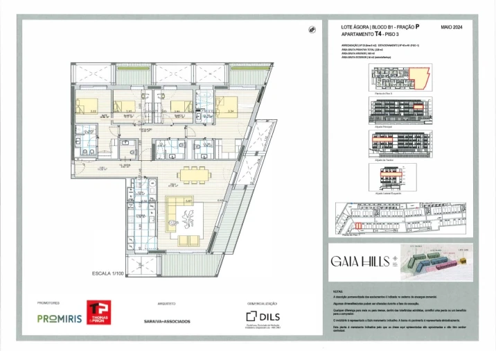 Apartamento T4 para Venda em Santa Marinha e São Pedro da Afurada Planta 1