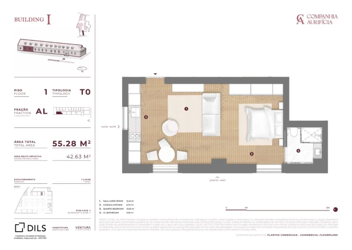 Apartamento para Venda em Cedofeita, Santo Ildefonso, Sé, Miragaia, São Nicolau e Vitória Planta 1