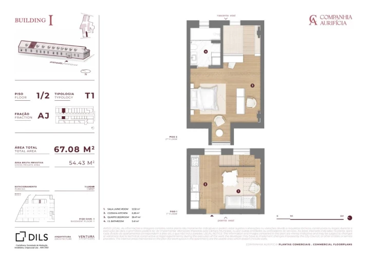 Apartamento T1 para Venda em Cedofeita, Santo Ildefonso, Sé, Miragaia, São Nicolau e Vitória Planta 1
