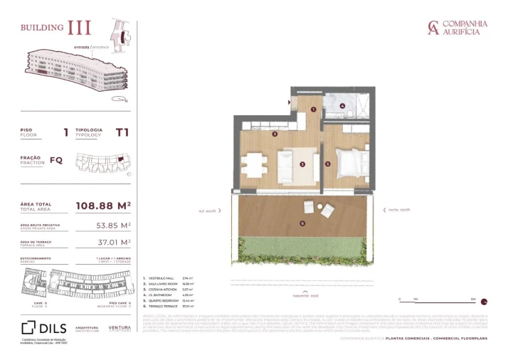 Apartamento T1 para Venda em Cedofeita, Santo Ildefonso, Sé, Miragaia, São Nicolau e Vitória Planta 1