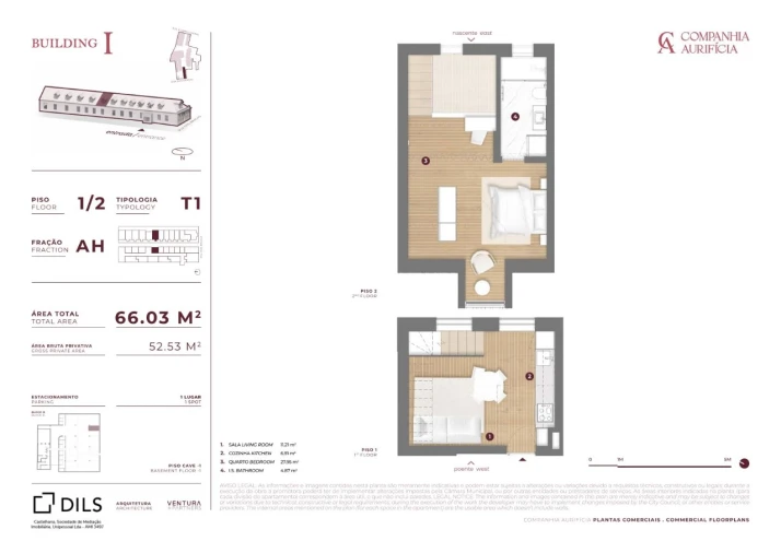 Apartamento T1 para Venda em Cedofeita, Santo Ildefonso, Sé, Miragaia, São Nicolau e Vitória Planta 1
