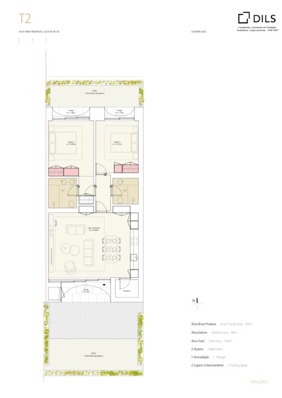 Apartamento T2 para Venda em Santa Maria do Castelo e Santiago e Santa Susana Planta 1