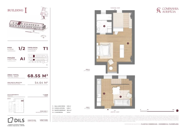 Apartamento T1 para Venda em Cedofeita, Santo Ildefonso, Sé, Miragaia, São Nicolau e Vitória Planta 1