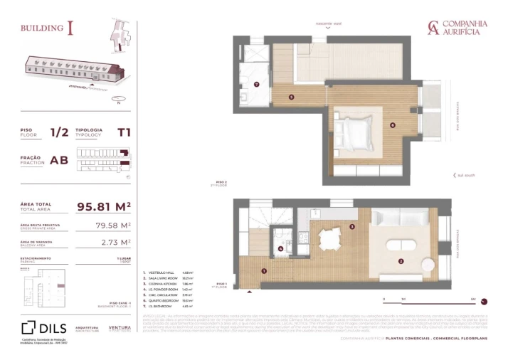Apartamento T1 para Venda em Cedofeita, Santo Ildefonso, Sé, Miragaia, São Nicolau e Vitória Planta 1
