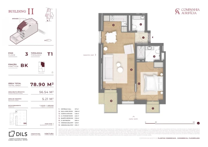 Apartamento T1 para Venda em Cedofeita, Santo Ildefonso, Sé, Miragaia, São Nicolau e Vitória Planta 1
