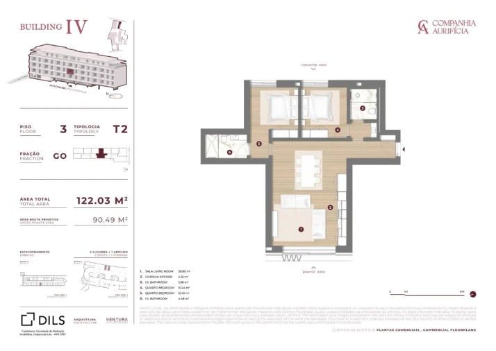 Apartamento T2 para Venda em Cedofeita, Santo Ildefonso, Sé, Miragaia, São Nicolau e Vitória Planta 1