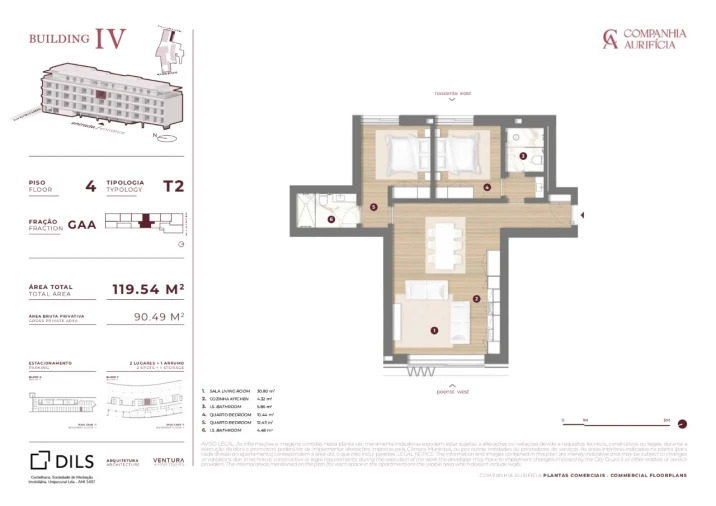 Apartamento T2 para Venda em Cedofeita, Santo Ildefonso, Sé, Miragaia, São Nicolau e Vitória Planta 1