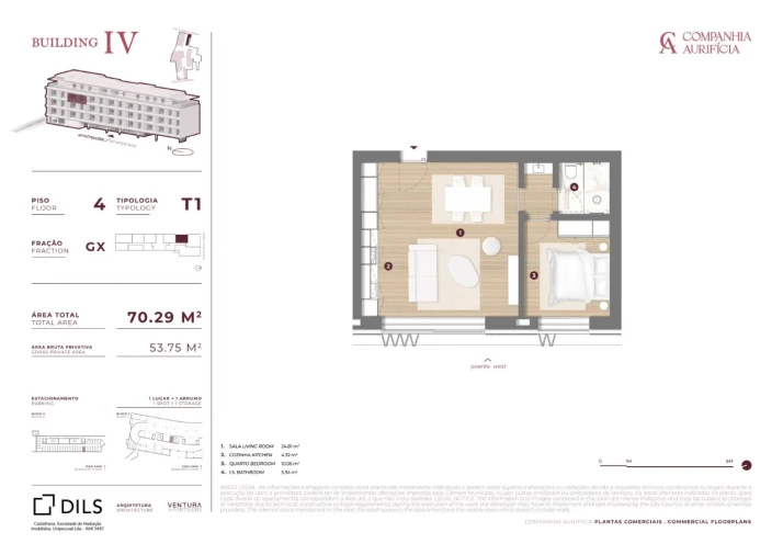Apartamento T1 para Venda em Cedofeita, Santo Ildefonso, Sé, Miragaia, São Nicolau e Vitória Planta 1