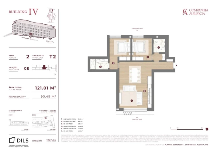 Apartamento T2 para Venda em Cedofeita, Santo Ildefonso, Sé, Miragaia, São Nicolau e Vitória Planta 1