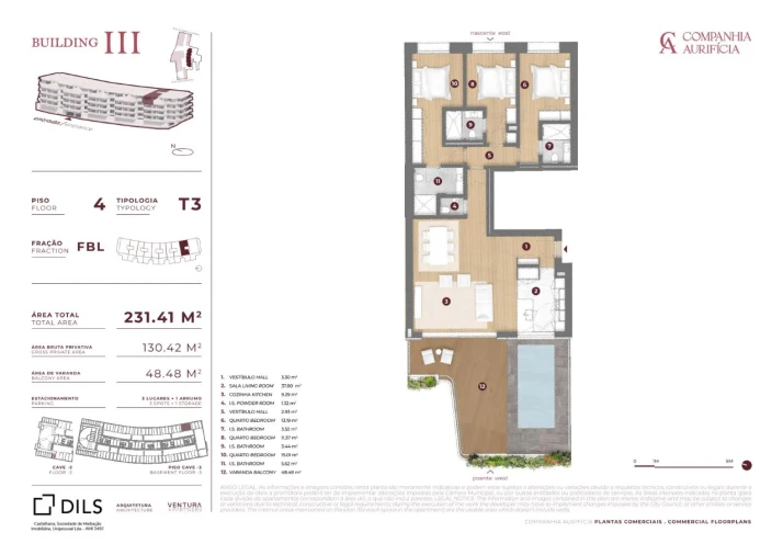 Apartamento T3 para Venda em Cedofeita, Santo Ildefonso, Sé, Miragaia, São Nicolau e Vitória Planta 1