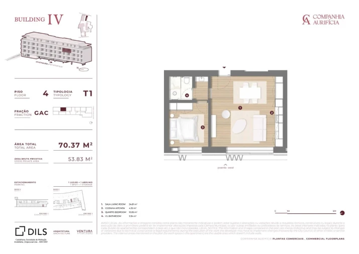 Apartamento T1 para Venda em Cedofeita, Santo Ildefonso, Sé, Miragaia, São Nicolau e Vitória Planta 1