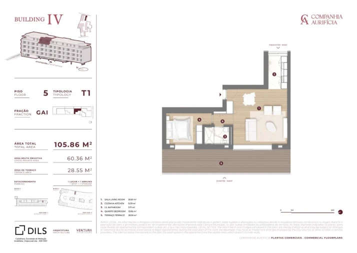 Apartamento T1 para Venda em Cedofeita, Santo Ildefonso, Sé, Miragaia, São Nicolau e Vitória Planta 1
