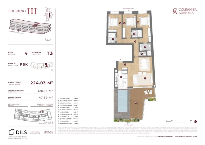 Apartamento T3 para Venda em Cedofeita, Santo Ildefonso, Sé, Miragaia, São Nicolau e Vitória Planta 1