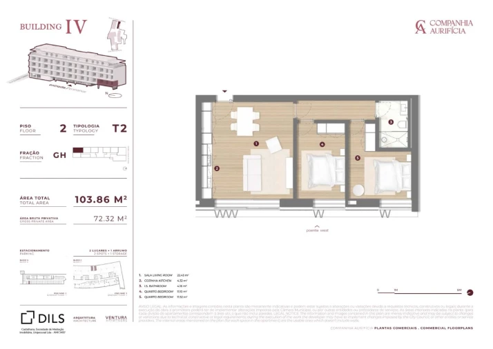 Apartamento T2 para Venda em Cedofeita, Santo Ildefonso, Sé, Miragaia, São Nicolau e Vitória Planta 1