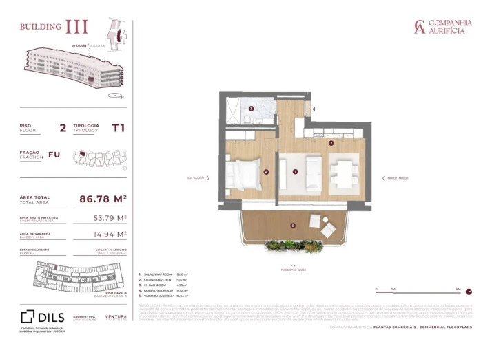 Apartamento T1 para Venda em Cedofeita, Santo Ildefonso, Sé, Miragaia, São Nicolau e Vitória Planta 1