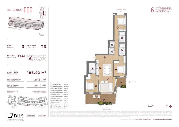 Apartamento T3 para Venda em Cedofeita, Santo Ildefonso, Sé, Miragaia, São Nicolau e Vitória Planta 1