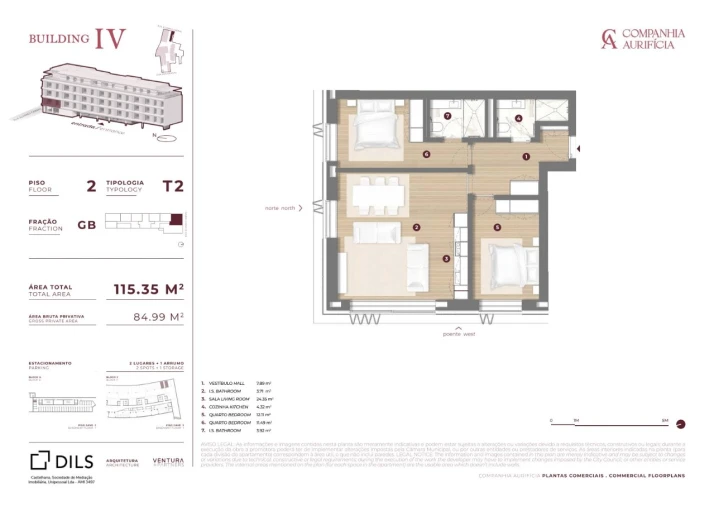 Apartamento T2 para Venda em Cedofeita, Santo Ildefonso, Sé, Miragaia, São Nicolau e Vitória Planta 1