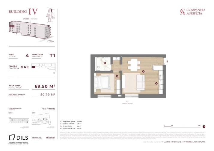 Apartamento T1 para Venda em Cedofeita, Santo Ildefonso, Sé, Miragaia, São Nicolau e Vitória Planta 1