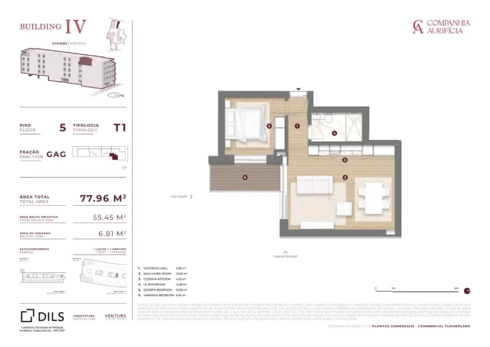Apartamento T1 para Venda em Cedofeita, Santo Ildefonso, Sé, Miragaia, São Nicolau e Vitória Planta 1