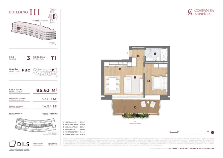 Apartamento T1 para Venda em Cedofeita, Santo Ildefonso, Sé, Miragaia, São Nicolau e Vitória Planta 1