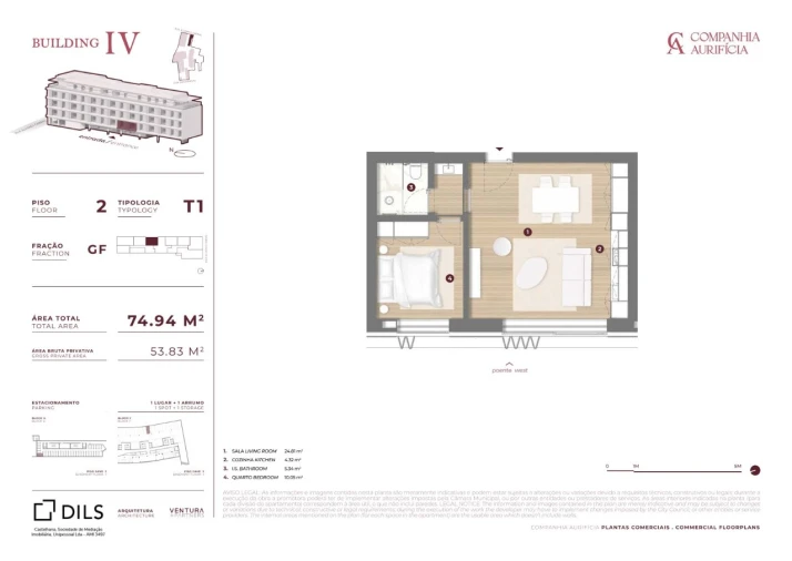 Apartamento T1 para Venda em Cedofeita, Santo Ildefonso, Sé, Miragaia, São Nicolau e Vitória Planta 1