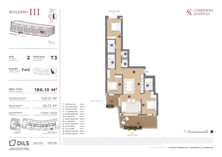 Apartamento T3 para Venda em Cedofeita, Santo Ildefonso, Sé, Miragaia, São Nicolau e Vitória Planta 1
