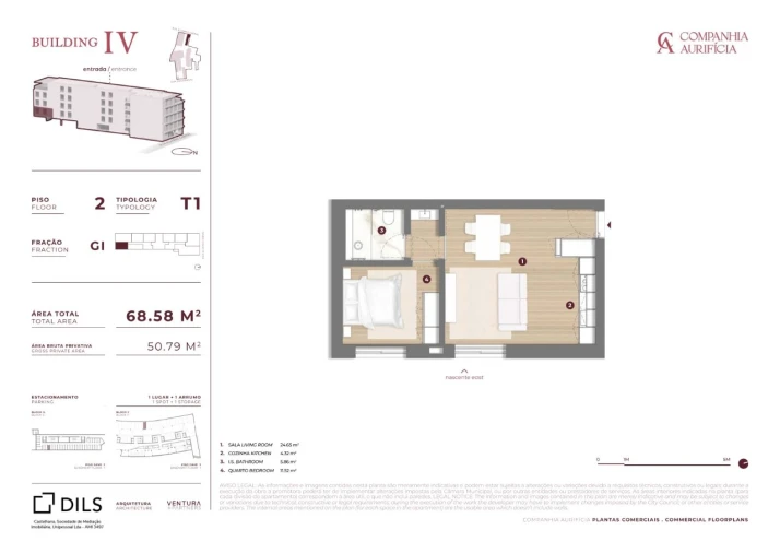 Apartamento T1 para Venda em Cedofeita, Santo Ildefonso, Sé, Miragaia, São Nicolau e Vitória Planta 1