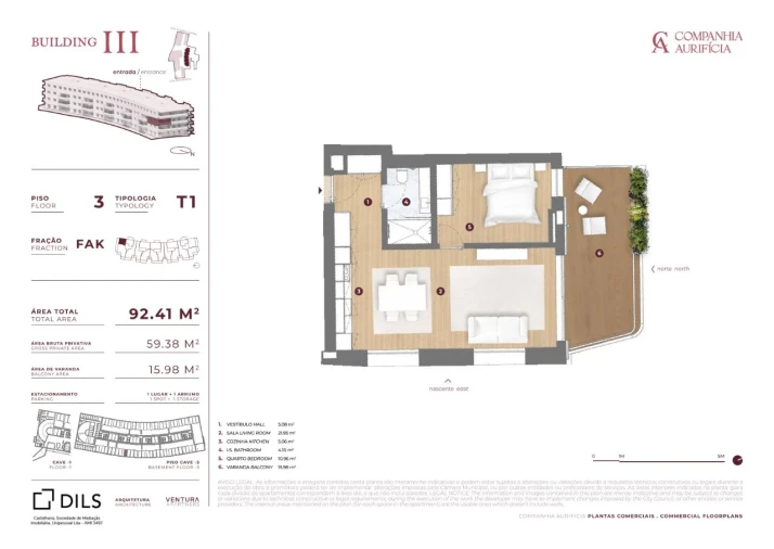 Apartamento T1 para Venda em Cedofeita, Santo Ildefonso, Sé, Miragaia, São Nicolau e Vitória Planta 1