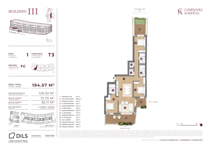 Apartamento T3 para Venda em Cedofeita, Santo Ildefonso, Sé, Miragaia, São Nicolau e Vitória Planta 1