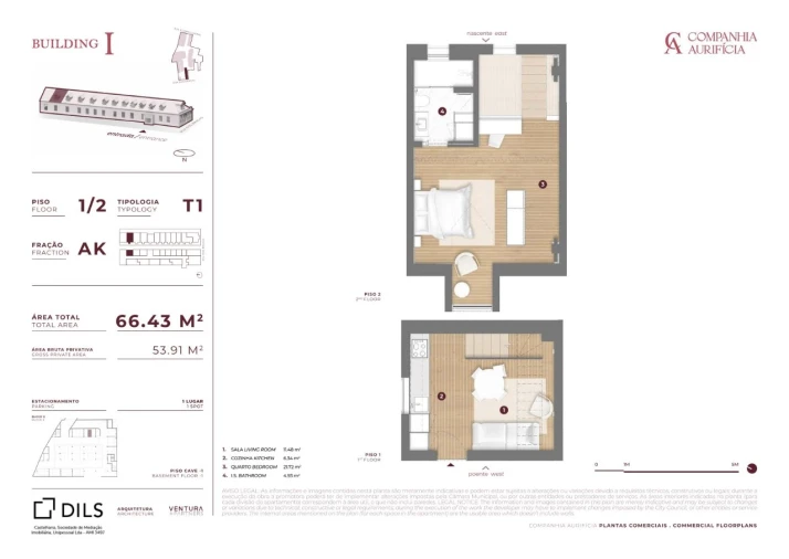 Apartamento T1 para Venda em Cedofeita, Santo Ildefonso, Sé, Miragaia, São Nicolau e Vitória Planta 1