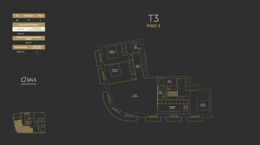 Apartamento T3 para Venda em Arroios Planta 1