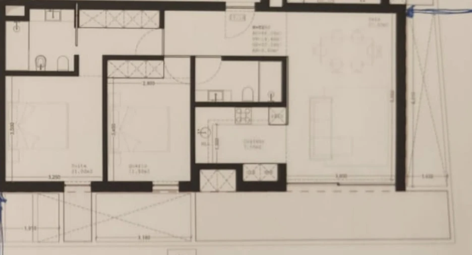 Apartamento T2 para Venda em Glória e Vera Cruz Planta 1