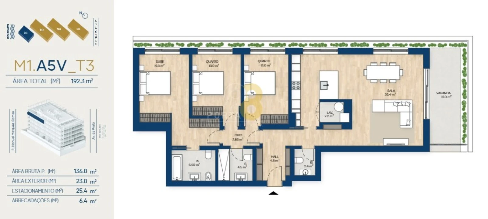 Apartamento T3 para Venda em Santa Marinha e São Pedro da Afurada Foto 23