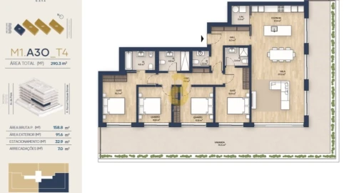Apartamento T4 para Venda em Santa Marinha e São Pedro da Afurada