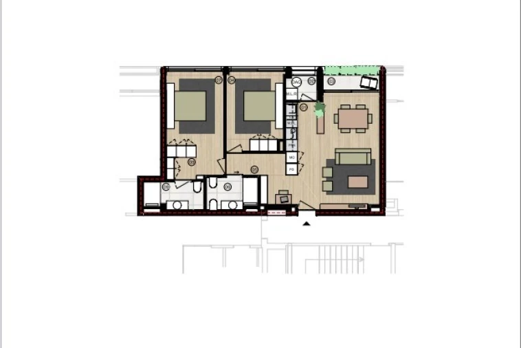 Apartamento T2 para Venda em Matosinhos e Leça da Palmeira Planta 1