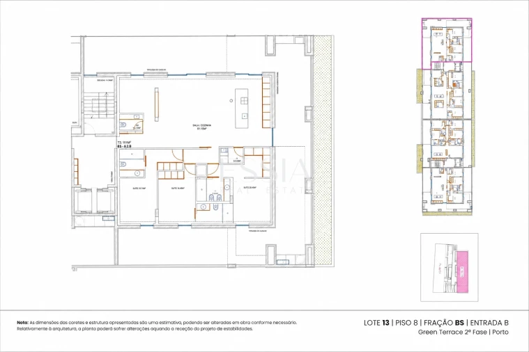 Apartamento T3 para Venda em Ramalde Planta 2