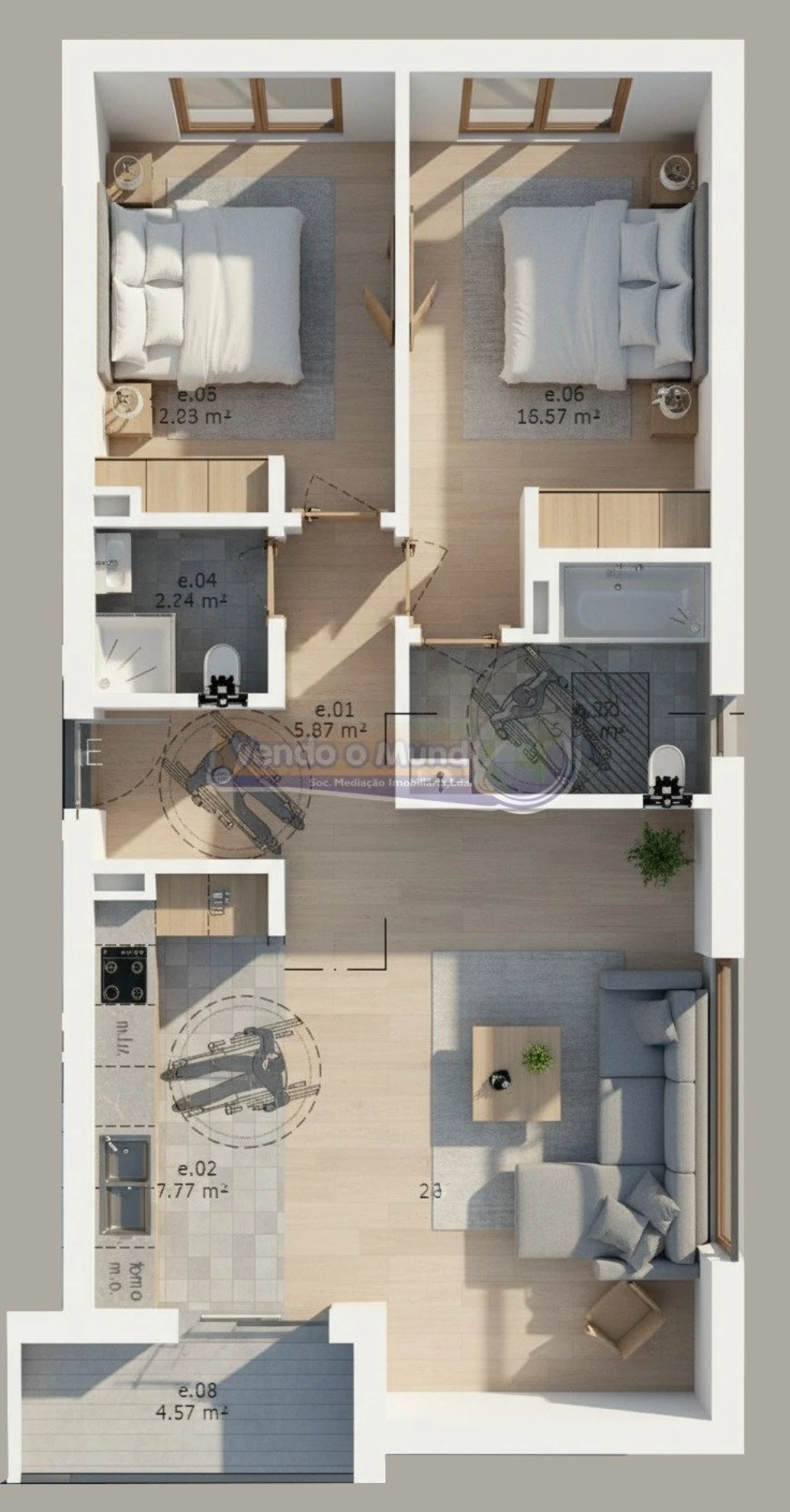 Apartamento T2 para Venda em Benavente Foto 5